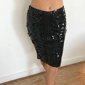 Alberta Ferretti black sequin Skirt
